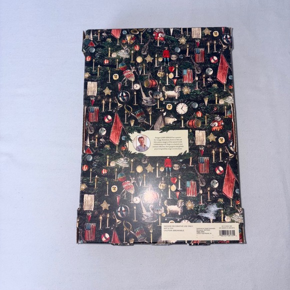 John Derian for Target Heart Tree Topper Red Gold Metal Glass 10 Inch Holiday - Picture 6 of 9